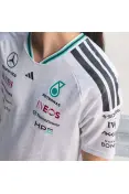 CAMISETA ADIDAS PILOTO MERCEDES OFICIAL F1 TEAM MASCULINA - Branco