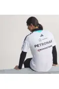 CAMISETA ADIDAS PILOTO MERCEDES OFICIAL F1 TEAM MASCULINA - Branco