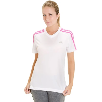 CAMISETA ADIDAS RESPONSE FEMININA - Branco/pink