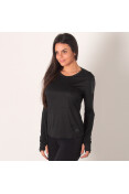 CAMISETA ADIDAS RESPONSE MANGA LONGA FEMININA - Preto