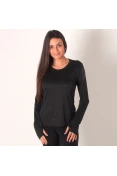 CAMISETA ADIDAS RESPONSE MANGA LONGA FEMININA - Preto