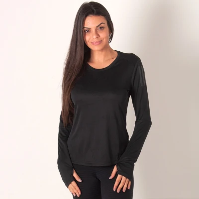 CAMISETA ADIDAS RESPONSE MANGA LONGA FEMININA - Preto