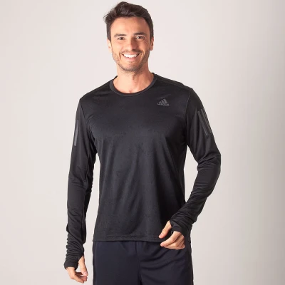 CAMISETA ADIDAS RESPONSE MANGA LONGA MASCULINA - Preto