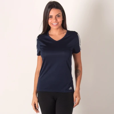 CAMISETA ADIDAS RUN 3S FEMININA - Marinho