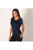 CAMISETA ADIDAS RUN 3S FEMININA - Marinho