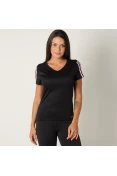 CAMISETA ADIDAS RUN 3S FEMININA - Preto