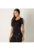 CAMISETA ADIDAS RUN 3S FEMININA - Preto