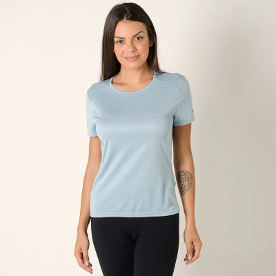 CAMISETA ADIDAS RUN FEMININA - Azul celeste