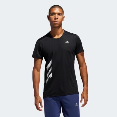 CAMISETA ADIDAS RUN IT 3S PB MASCULINA - Preto/branco