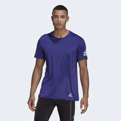 CAMISETA ADIDAS RUN IT MASCULINA - Azul royal CAMISETA ADIDAS RUN IT MASCULINA - Azul royal