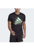 CAMISETA ADIDAS RUNNING BRAND LOVE MASCULINA - Preto/verde