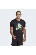 CAMISETA ADIDAS RUNNING BRAND LOVE MASCULINA - Preto/verde