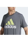CAMISETA ADIDAS SINGLE JERSEY BIG LOGO MASCULINA - Grafite/verde CAMISETA ADIDAS SINGLE JERSEY BIG LOGO MASCULINA - Grafite/verde
