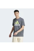 CAMISETA ADIDAS SINGLE JERSEY BIG LOGO MASCULINA - Grafite/verde CAMISETA ADIDAS SINGLE JERSEY BIG LOGO MASCULINA - Grafite/verde