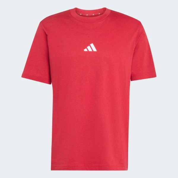 CAMISETA ADIDAS SMALL LOGO MASCULINA - Bordo/branco
