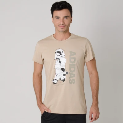 CAMISETA ADIDAS STORMTROOPER MASCULINA - Bege CAMISETA ADIDAS STORMTROOPER MASCULINA - Bege