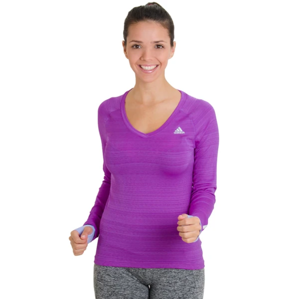 CAMISETA ADIDAS SUPERNOVA MANGA LONGA FEMININA - Roxo/prata CAMISETA ADIDAS SUPERNOVA MANGA LONGA FEMININA - Roxo/prata