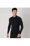 CAMISETA ADIDAS TF BASE WARM MOCK TECHFIT MANGA LONGA MASCULINA - Preto