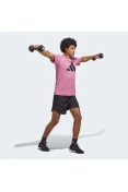 CAMISETA ADIDAS TRAIN ESSENTIALS 3 BAR MASCULINA - Rosa/preto CAMISETA ADIDAS TRAIN ESSENTIALS 3 BAR MASCULINA - Rosa/preto