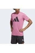 CAMISETA ADIDAS TRAIN ESSENTIALS 3 BAR MASCULINA - Rosa/preto CAMISETA ADIDAS TRAIN ESSENTIALS 3 BAR MASCULINA - Rosa/preto