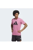 CAMISETA ADIDAS TRAIN ESSENTIALS 3 BAR MASCULINA - Rosa/preto CAMISETA ADIDAS TRAIN ESSENTIALS 3 BAR MASCULINA - Rosa/preto