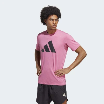 CAMISETA ADIDAS TRAIN ESSENTIALS 3 BAR MASCULINA - Rosa/preto CAMISETA ADIDAS TRAIN ESSENTIALS 3 BAR MASCULINA - Rosa/preto