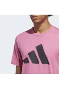 CAMISETA ADIDAS TRAIN ESSENTIALS 3 BAR MASCULINA - Rosa/preto CAMISETA ADIDAS TRAIN ESSENTIALS 3 BAR MASCULINA - Rosa/preto