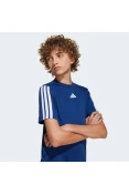 CAMISETA ADIDAS TRAIN ESSENTIALS TRES LISTRAS INFANTIL - Azul CAMISETA ADIDAS TRAIN ESSENTIALS TRES LISTRAS INFANTIL - Azul