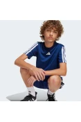 CAMISETA ADIDAS TRAIN ESSENTIALS TRES LISTRAS INFANTIL - Azul CAMISETA ADIDAS TRAIN ESSENTIALS TRES LISTRAS INFANTIL - Azul