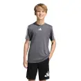CAMISETA ADIDAS TRAIN ESSENTIALS TRES LISTRAS INFANTIL - Grafite CAMISETA ADIDAS TRAIN ESSENTIALS TRES LISTRAS INFANTIL - Grafite