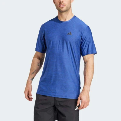 CAMISETA ADIDAS TREINO ALONGAMENTO TRAIN ESSENTIAL MASCULINA - Azul CAMISETA ADIDAS TREINO ALONGAMENTO TRAIN ESSENTIAL MASCULINA - Azul
