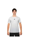CAMISETA ADIDAS TREINO DE POLIÉSTER MASCULINA - Branco