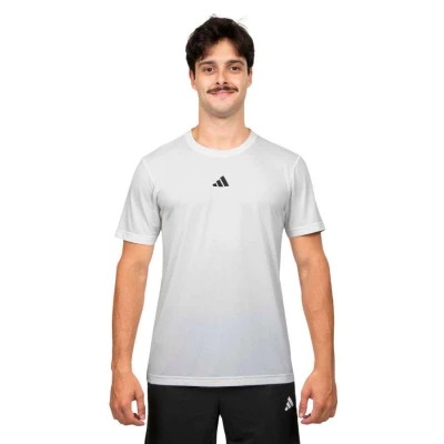 CAMISETA ADIDAS TREINO DE POLIÉSTER MASCULINA - Branco
