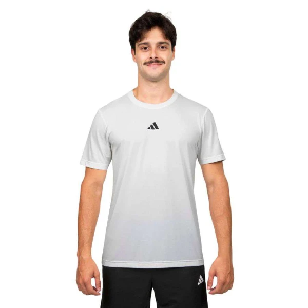 CAMISETA ADIDAS TREINO DE POLIÉSTER MASCULINA - Branco