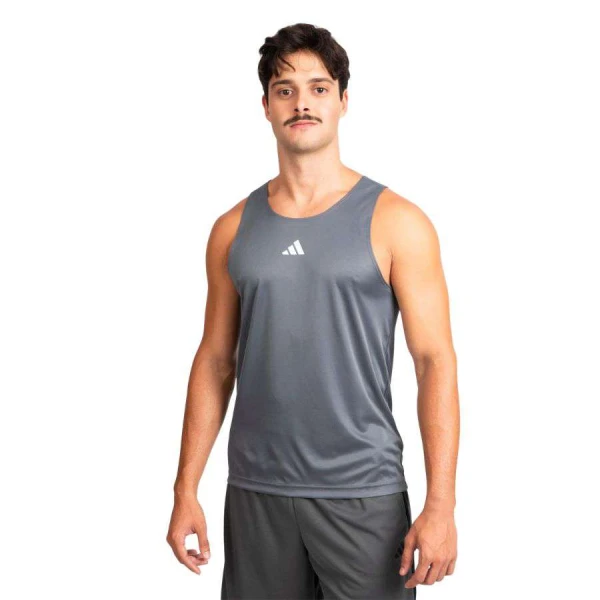 CAMISETA ADIDAS TREINO DE POLIÉSTER MASCULINA - Grafite CAMISETA ADIDAS TREINO DE POLIÉSTER MASCULINA - Grafite