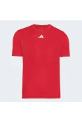 CAMISETA ADIDAS TREINO DE POLIÉSTER MASCULINA - Vermelho