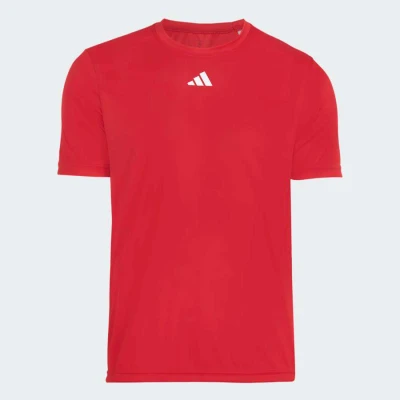 CAMISETA ADIDAS TREINO DE POLIÉSTER MASCULINA - Vermelho