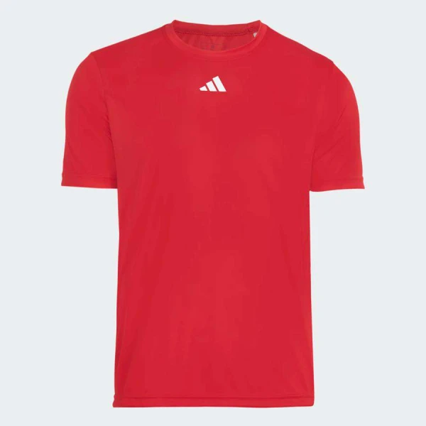 CAMISETA ADIDAS TREINO DE POLIÉSTER MASCULINA - Vermelho