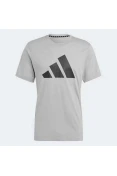 CAMISETA ADIDAS TREINO MANGA CURTA LOGO MASCULINA - Cinza CAMISETA ADIDAS TREINO MANGA CURTA LOGO MASCULINA - Cinza