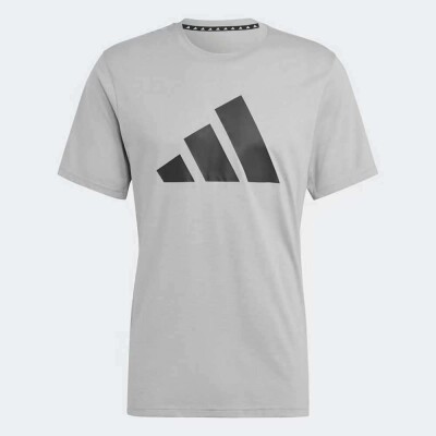 CAMISETA ADIDAS TREINO MANGA CURTA LOGO MASCULINA - Cinza CAMISETA ADIDAS TREINO MANGA CURTA LOGO MASCULINA - Cinza