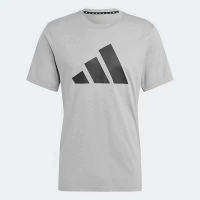 CAMISETA ADIDAS TREINO MANGA CURTA LOGO MASCULINA - Cinza CAMISETA ADIDAS TREINO MANGA CURTA LOGO MASCULINA - Cinza