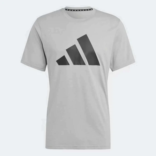 CAMISETA ADIDAS TREINO MANGA CURTA LOGO MASCULINA - Cinza CAMISETA ADIDAS TREINO MANGA CURTA LOGO MASCULINA - Cinza