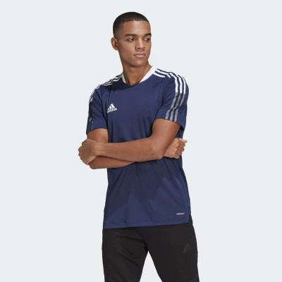 CAMISETA ADIDAS TREINO TIRO 21 MASCULINO - Marinho/branco