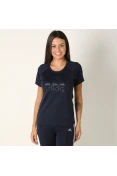 CAMISETA ADIDAS TRNG TEE LOGO FEMININA - Marinho CAMISETA ADIDAS TRNG TEE LOGO FEMININA - Marinho