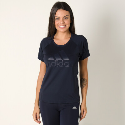 CAMISETA ADIDAS TRNG TEE LOGO FEMININA - Marinho