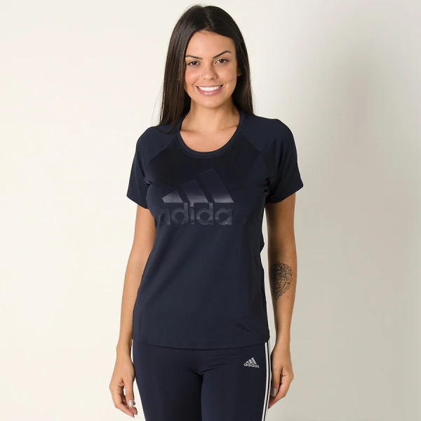 CAMISETA ADIDAS TRNG TEE LOGO FEMININA - Marinho CAMISETA ADIDAS TRNG TEE LOGO FEMININA - Marinho