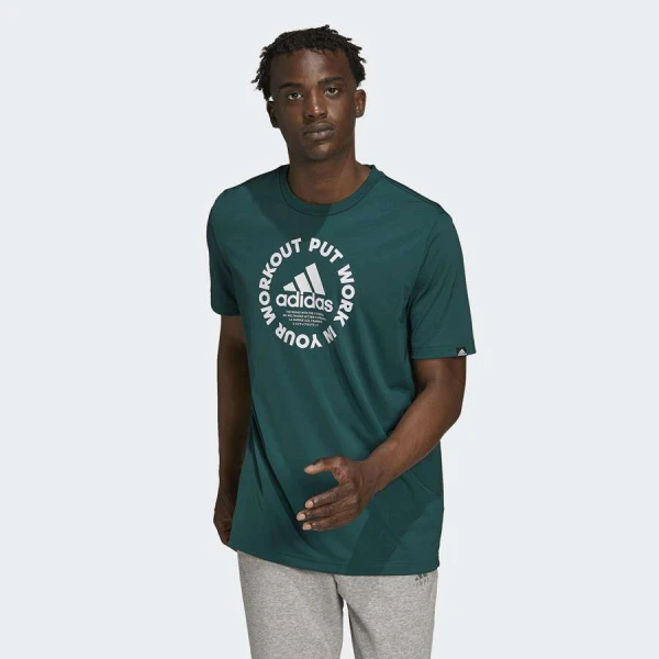 CAMISETA ADIDAS WORKOUT MASCULINA - Verde CAMISETA ADIDAS WORKOUT MASCULINA - Verde