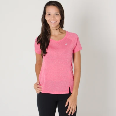 CAMISETA ASICS BASIC HEATHER TEE FEMININA - Pink CAMISETA ASICS BASIC HEATHER TEE FEMININA - Pink