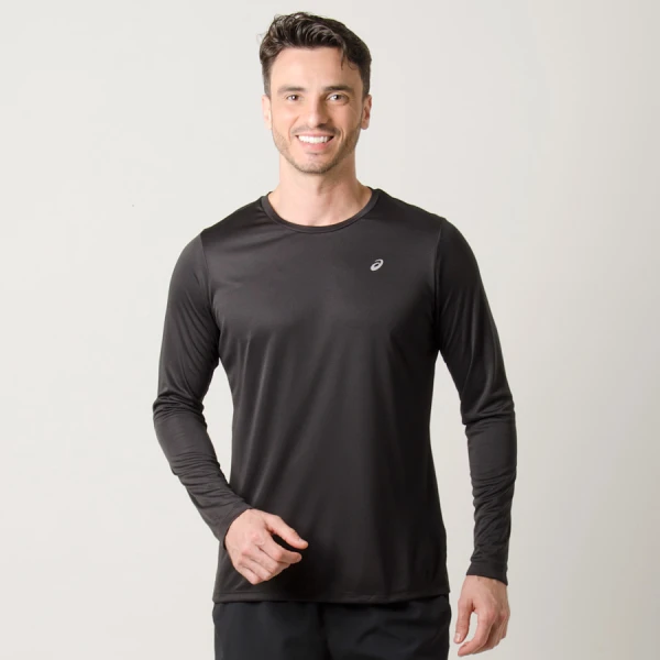 CAMISETA ASICS BASIC LS TEE MANGA LONGA MASCULINA - Preto