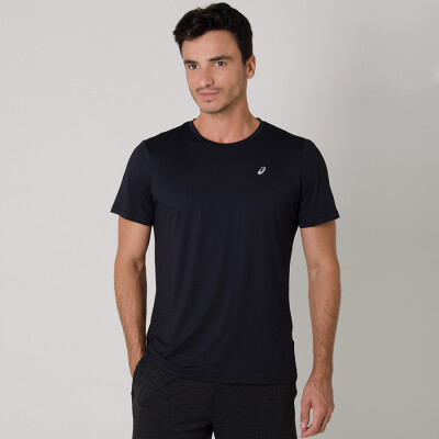 CAMISETA ASICS BASIC PA TEE MASCULINA - Preto CAMISETA ASICS BASIC PA TEE MASCULINA - Preto